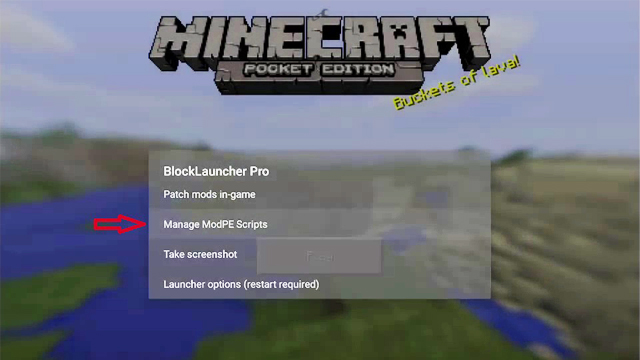 Minecraft PE Blocklauncher menu