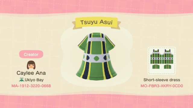 Animal Crossing: New Horizons - Codes For My Hero Academia Outfits