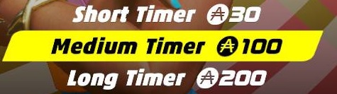 Arms getter timer choices