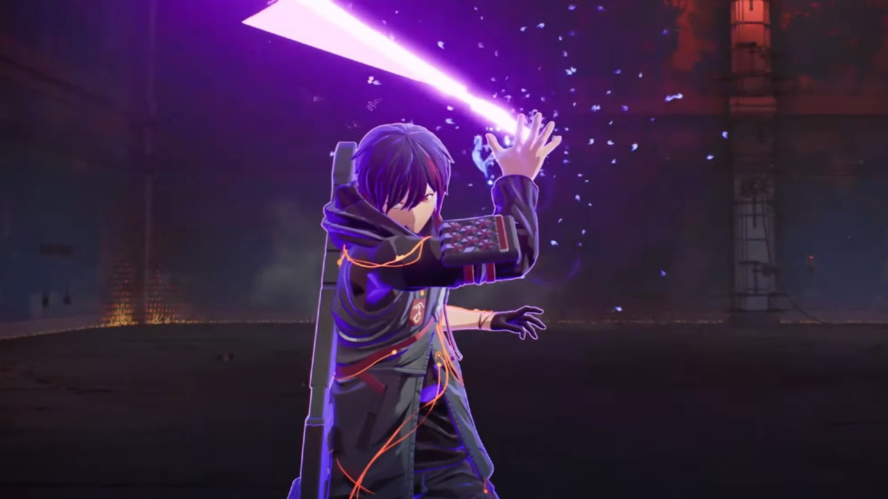 Yuito using a purple pyscho-kinetic ability. 