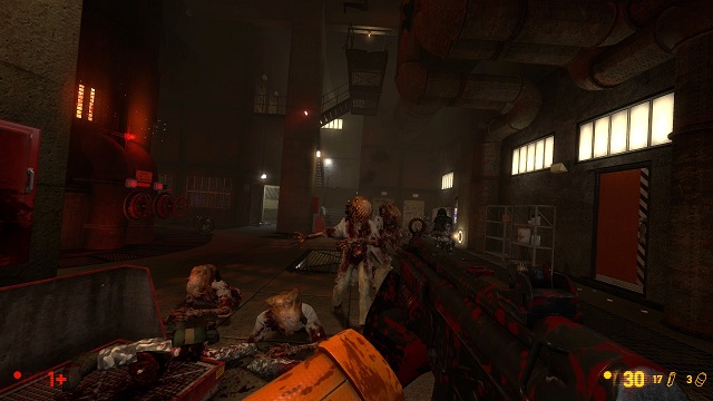 Shooting bloody headcrabs in Black Mesa on Steam. 