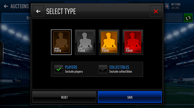Selecting Player Type in Auction House