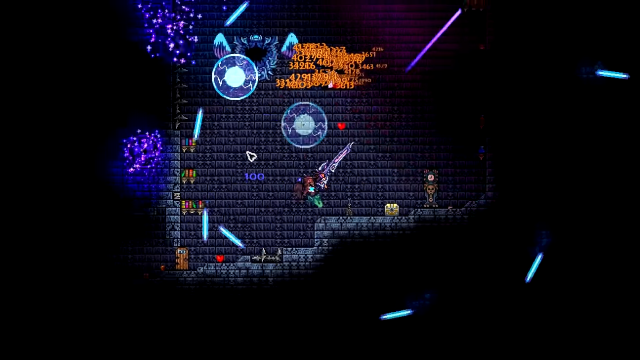 The Terraria Calamity mod adds a ton of new content to the game (shown here)