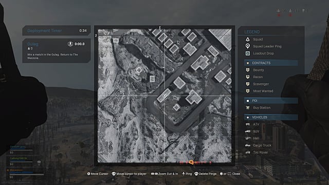 Fractured Intel 1 in-game location map military base southwest.