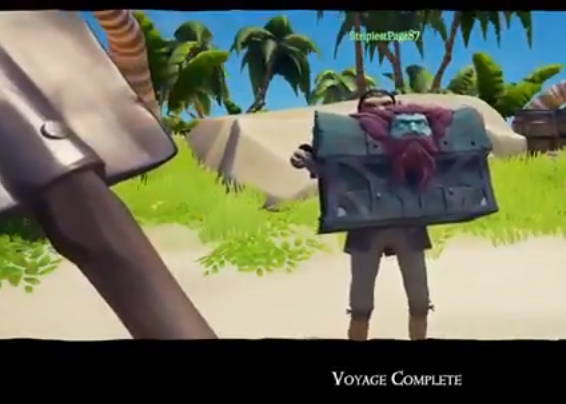 Picking up Chest Sorrow in Sea of Thieves 