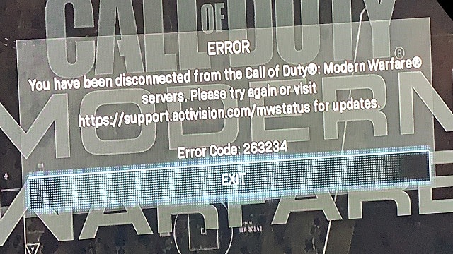 Getting Error Code 263234 in CoD Warzone indicates connectivity issues. 