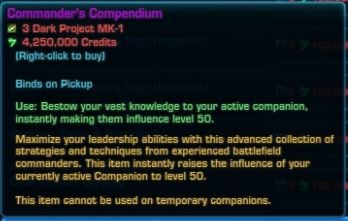 Commander's Compedium item