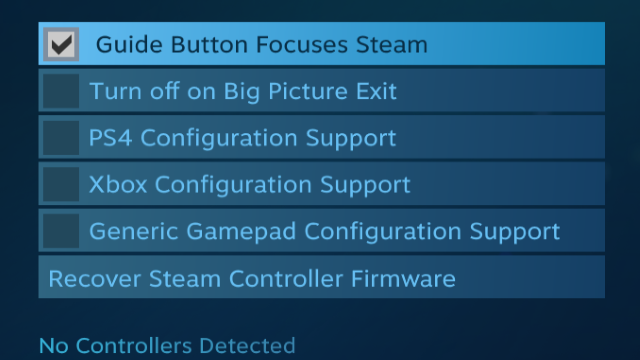 Make sure you also have the controller you're trying to use checked in the Steam menu