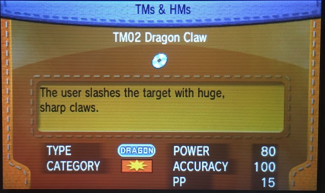 Pokemon Dragon Claw move