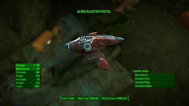 Alien Blaster Pistol Fallout 4