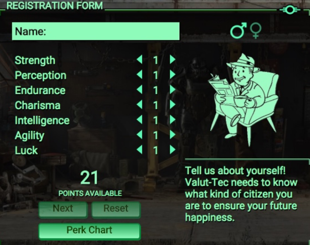 Character registration form in Fallout 4