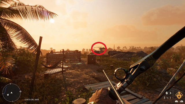 Screenshot of El Aguila's in-game location.