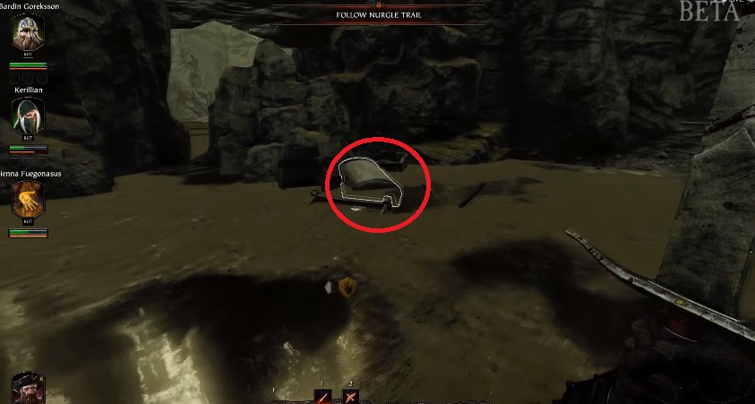 A tough one to spot, this is the location of the second grimoire in festering ground