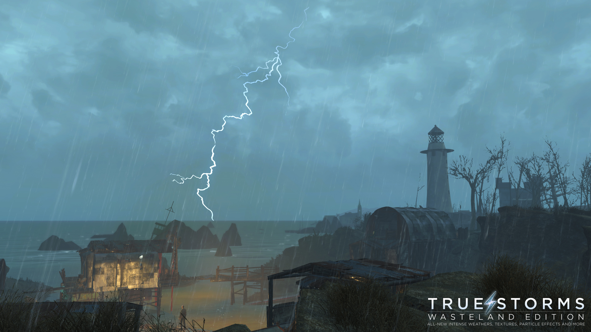 Шторм 4 мод. True Storms Fallout 4. Fallout 4 Rain. Радиоактивная буря Fallout 4. Радиационный шторм фоллаут 4.