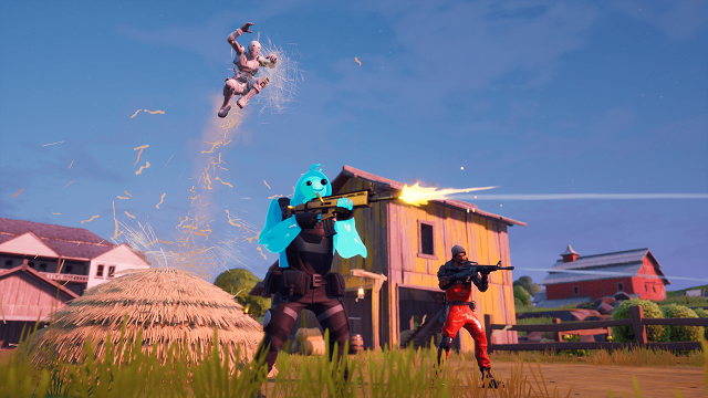 Stealth attack from a haystack in Fortnite Chapter 2 Season 1