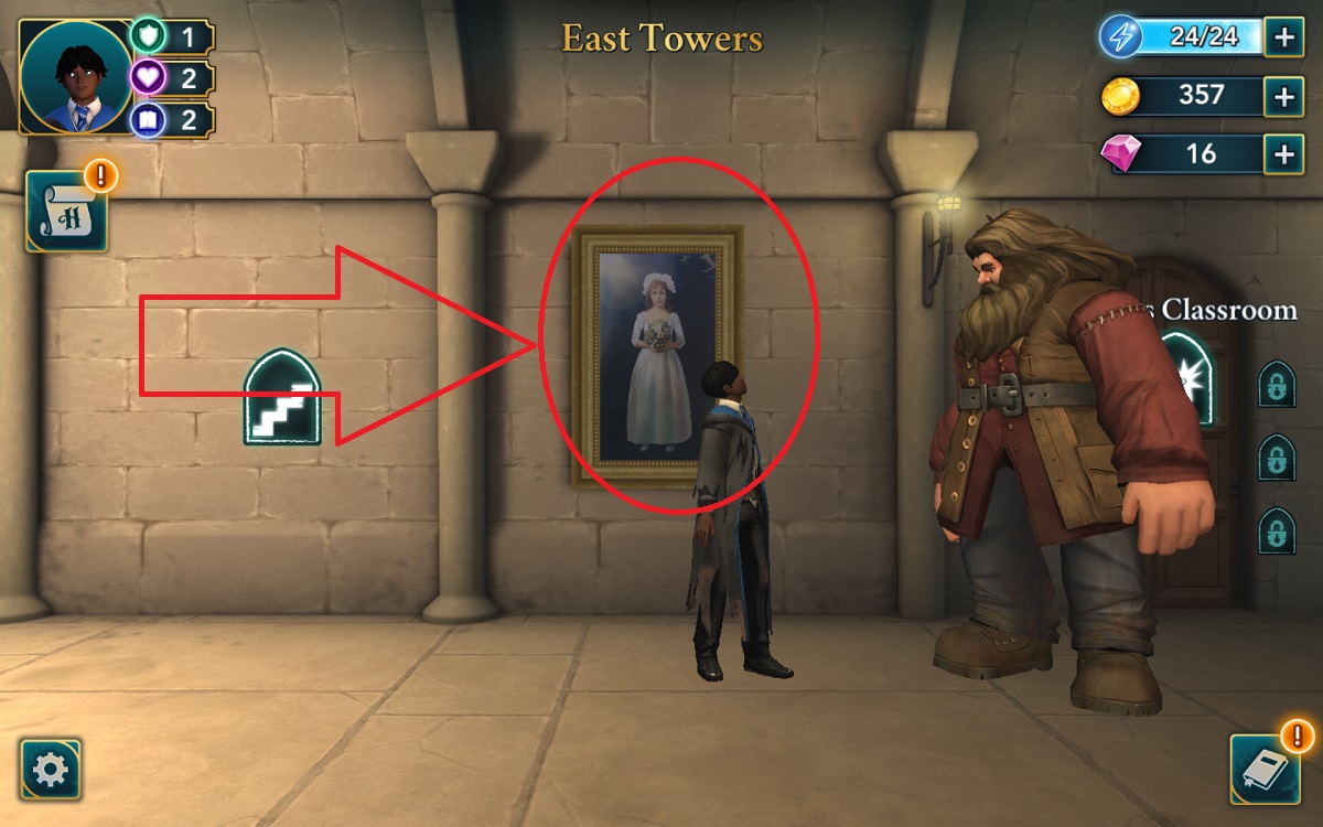 Free Unlimited Energy location in the East Towers of Hogwarts