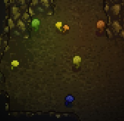 Mushrooms indicating nearby resources in the mines of Gleaner Heights