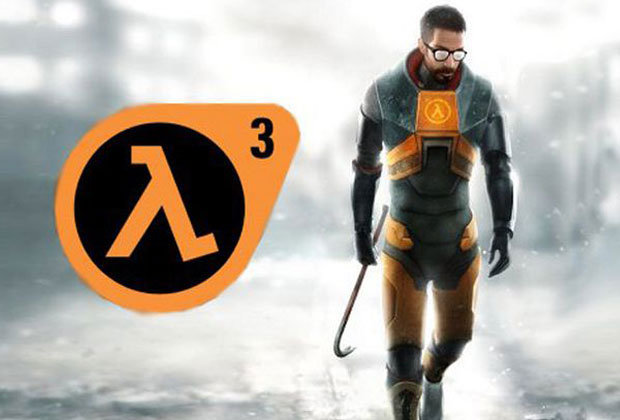 Gordon Freeman with the Half-Life logo