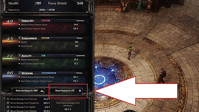 Reset Gate of Fates nodes in Wolcen by spending primordial affinity. 
