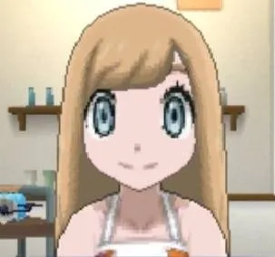 a girl with long and straight hair in Pokemon