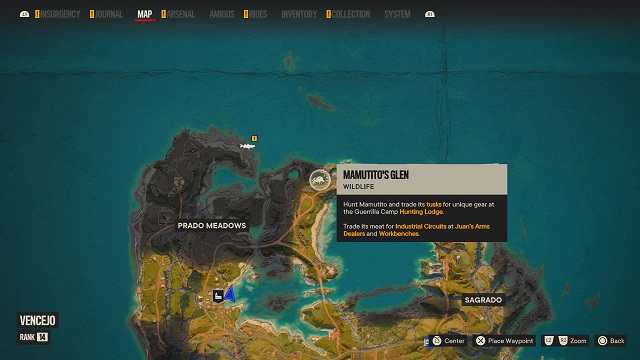 Mamutito's map location.