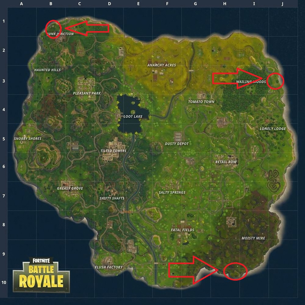 The new locations to find in Fortnite: llama, fox, and crab
