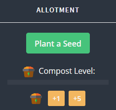 Adding compost to a seed when planting it in Melvor Idle. 