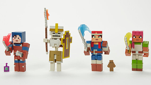 Minecraft Dungeons Explorer Figures from the Mattel and Mohjang partnership. 