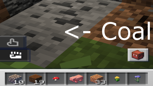 Minecraft Earth coal deposit. 