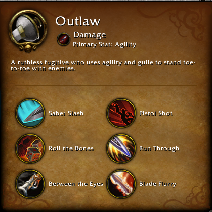 World of Warcraft Legion Outlaw spec