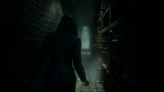 Reed creeps through the wine cellar in Remothered