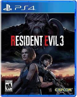 Resident Evil 3 remake PlayStation 4 box art. 