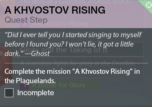destiny rise of iron a khvostov rising quest
