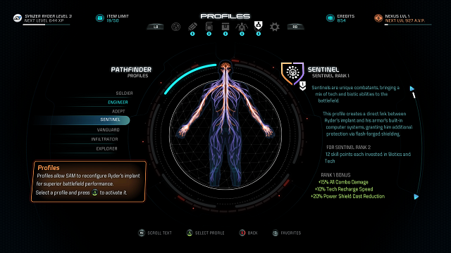 mass effect andromeda profiles