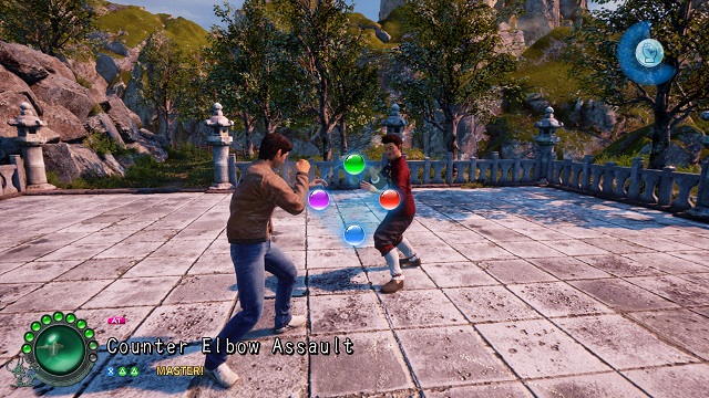 Shenmue 3 training attack with sparring.