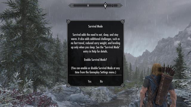 skyrim enable fast travel survival