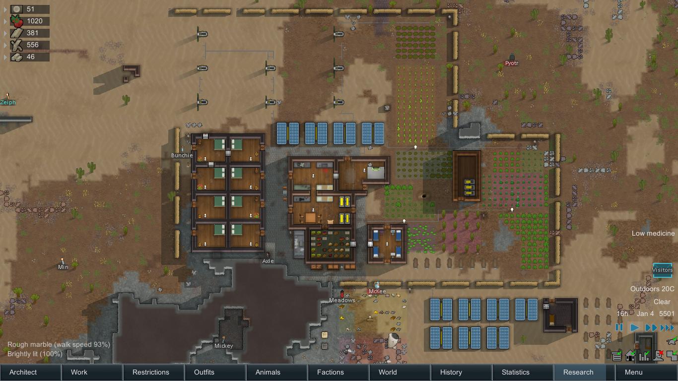 RimWorld secured colony