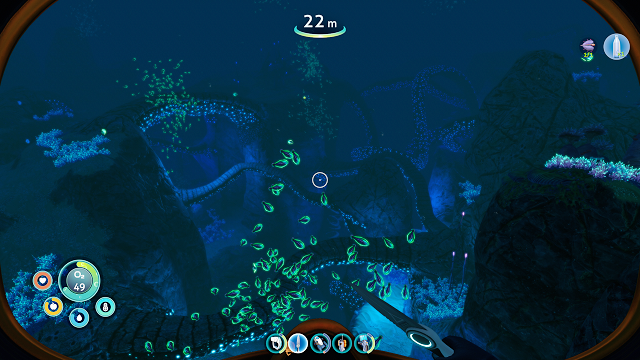 Twisty Bridges biome with fish.