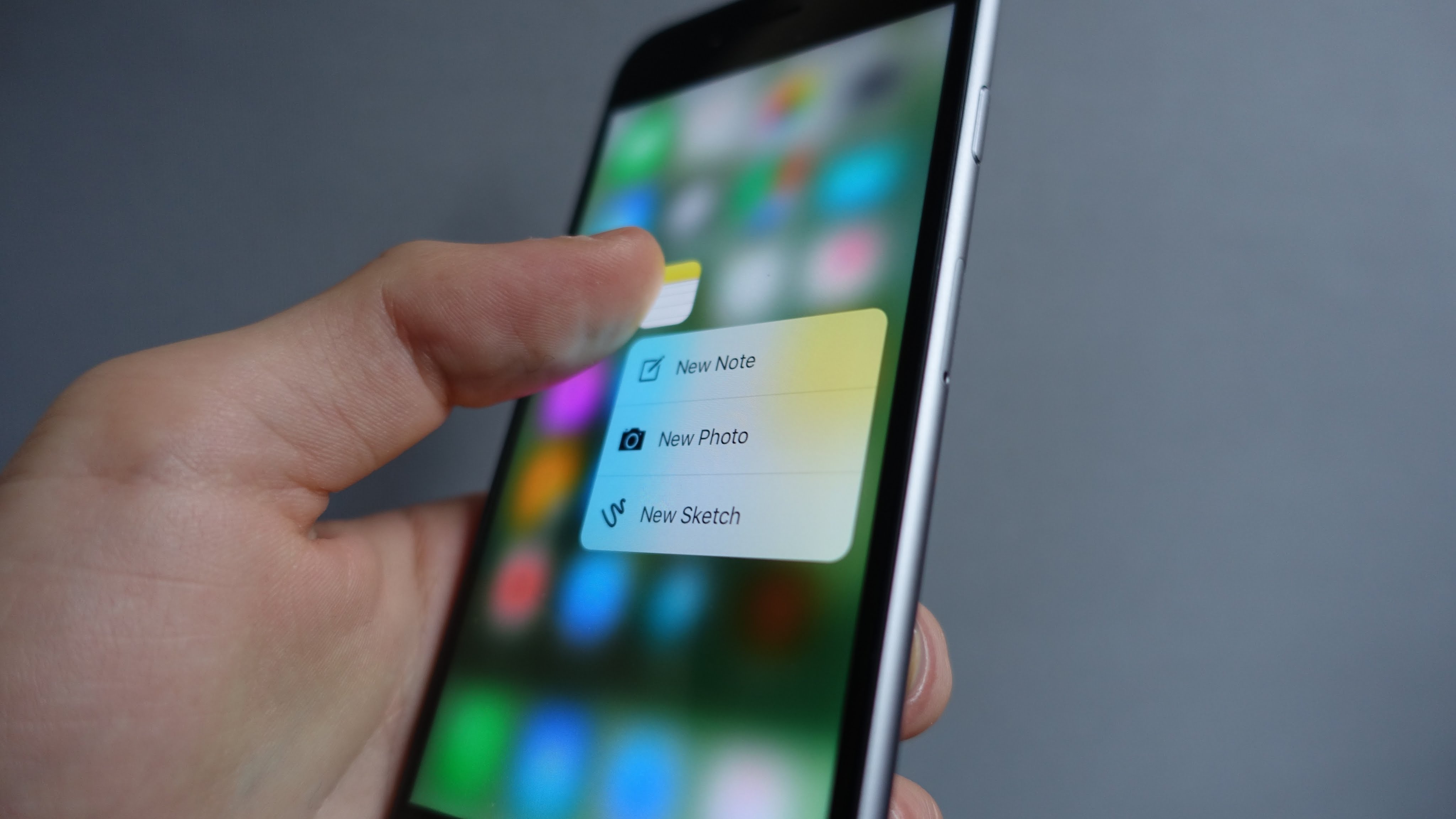 iPhone demonstrating 3D touch
