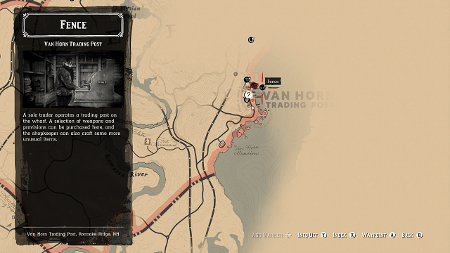 red dead redemption 2 van horn trading post fence location