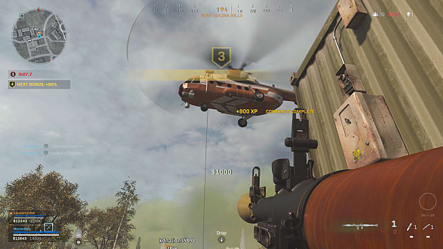 You'll need to drop contraband contracts off at the helicopter after it lands at the LZ.